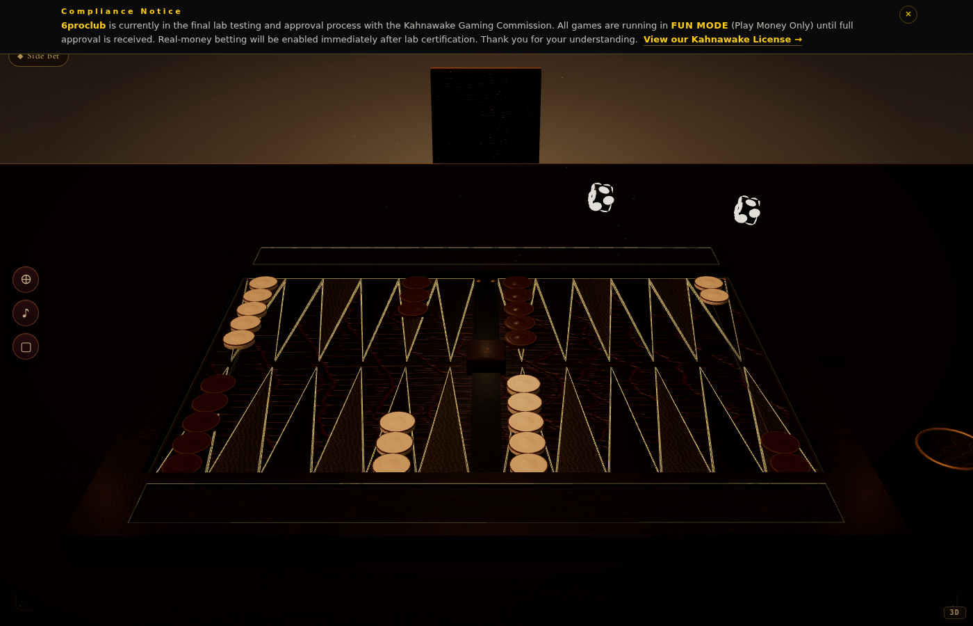 6proclub 3D Hector Saxe luxury backgammon table